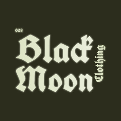 Clothing Store Logo Maker Featuring Gothic Fonts