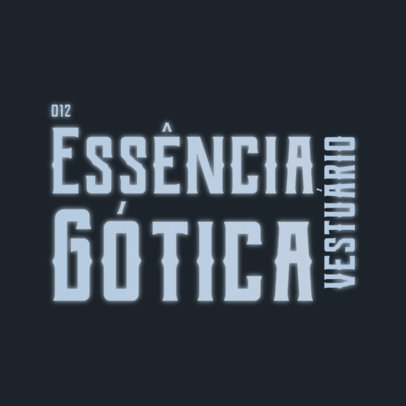 Gothic Apparel Store Logo Generator with Contrasting Fonts