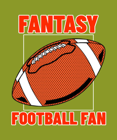 T-Shirt Design Maker Featuring a Theme Inspired by Football Fantasy