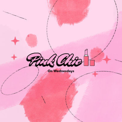 Logo Maker Featuring a Pink Aesthetic Inspired by Mean Girls