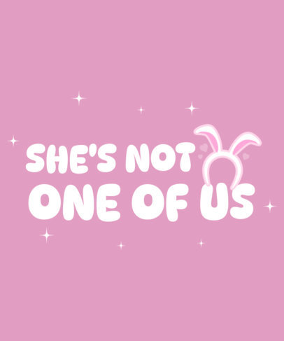 T-Shirt Design Generator Featuring Bunny Ears and a Quote Inspired by Mean Girls 5537j-6153