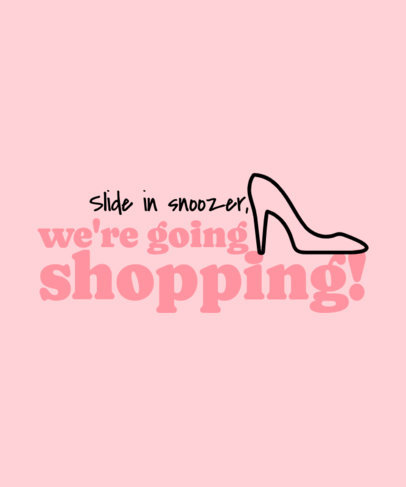 Mean Girls-Inspired T-Shirt Design Maker with a Heel Graphic and a Shopping-Themed Quote 4289i-6153