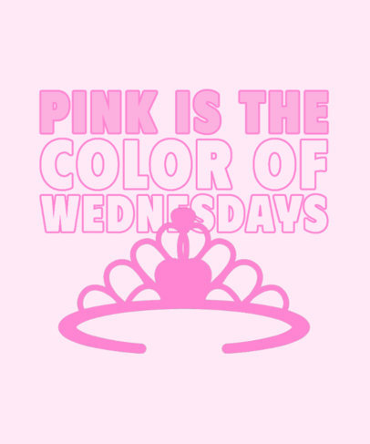 Mean Girls-Inspired T-Shirt Design Creator Featuring a Crown Icon with a Quote