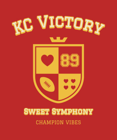 T-Shirt Design Creator With an Emblem Inspired by KelceSwift 3209h-6157