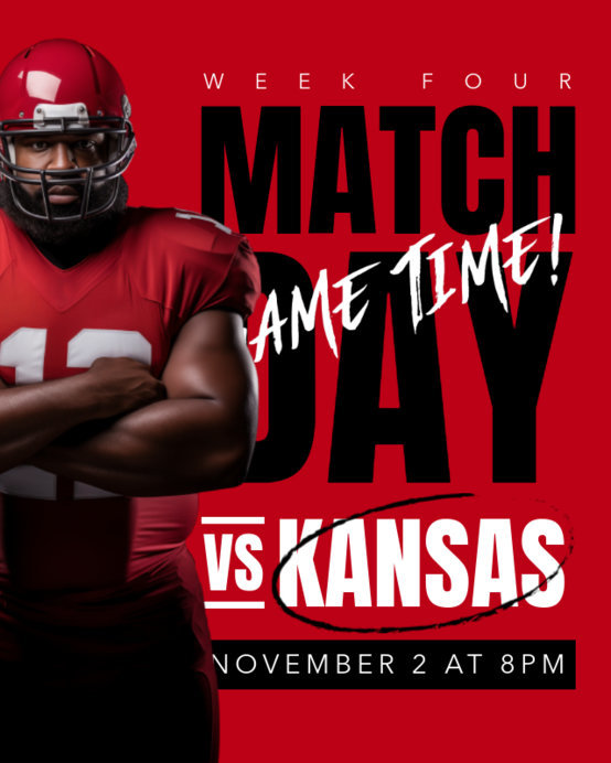 Instagram Post Maker for a Football Match Day Ad