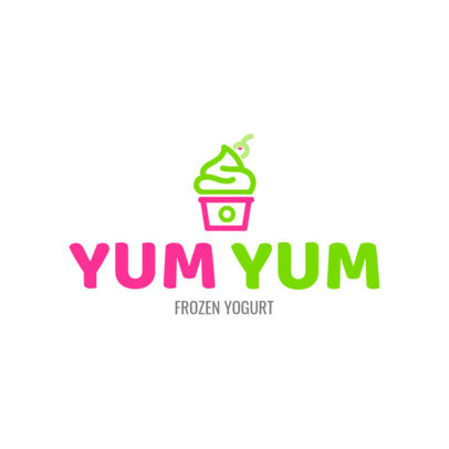 Online Logo Maker for a Frozen Yogurt Shop