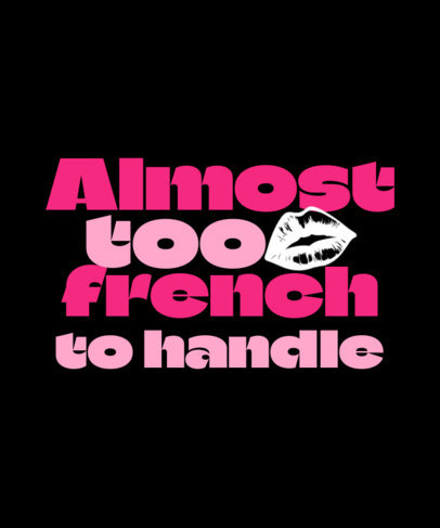 T-Shirt Design Maker Featuring a Kiss Stain and a Phrase Inspired by Mean Girls