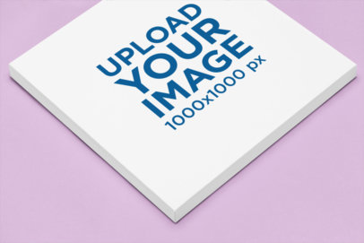 Mockup of a Canvas Frame Placed on a Customizable Background m35721