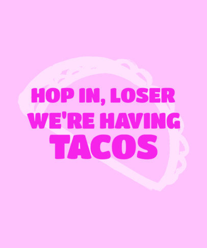 T-Shirt Design Template with a Phrase Inspired by Mean Girls