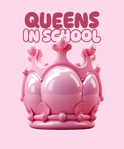 Mean Girls-Inspired T-Shirt Design Generator with a 3D Pink Crown 5495i-6152