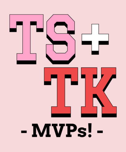 Trendy T-Shirt Design Creator Featuring a KelceSwift-Inspired Theme