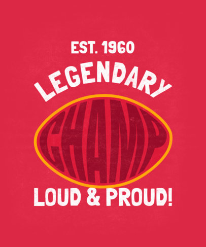 T-Shirt Design Maker with a Cheerful Chant for a Football Team 4254m-6160