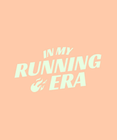 T-Shirt Design Maker with a Quote for Runners and a Peach Color Palette 4420n-6162