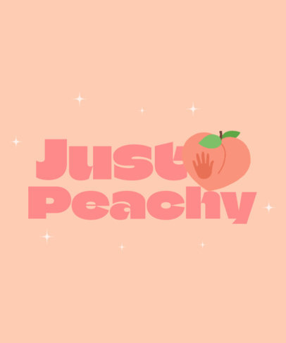 T-Shirt Design Generator Featuring a Short Quote with a Peach Illustration
