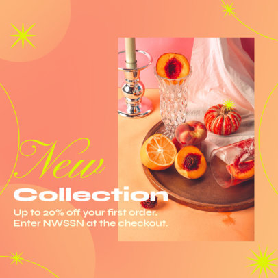 Instagram Post Maker for a Home Decor Brand's New Peach Fuzz-Inspired Collection 2608n-6162