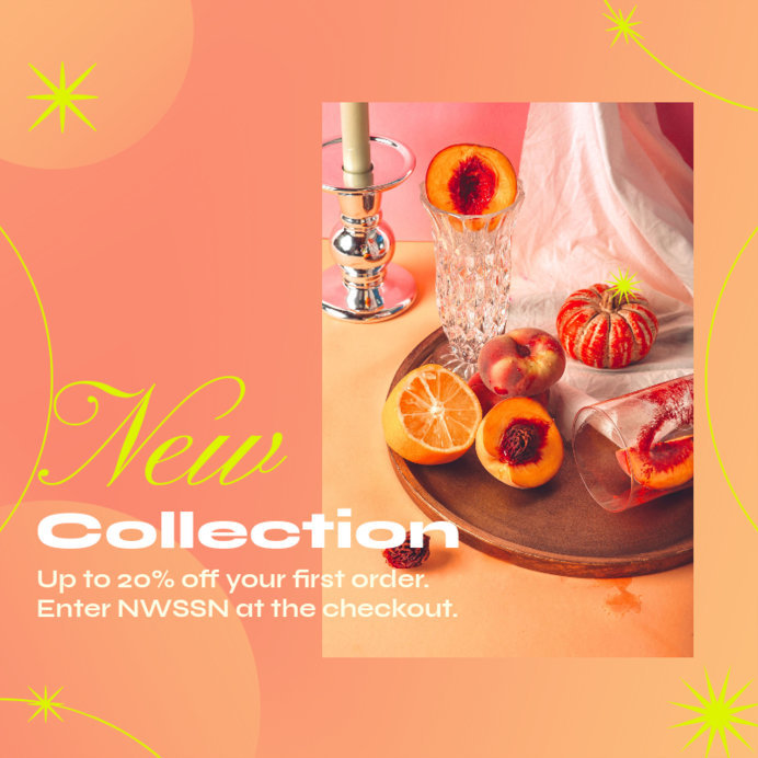 Instagram Post Maker for a Home Decor Brand's New Peach Fuzz-Inspired Collection