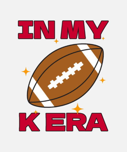T-Shirt Design Creator With a Ball Graphic Inspired by the KelceSwift Relationship