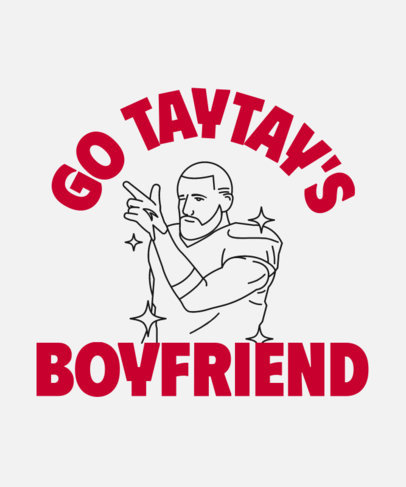 Travis Kelce-Inspired T-Shirt Design Generator With a Reference of the KelceSwift Trend 6087i-6157