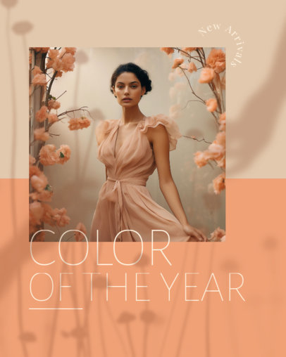 Instagram Post Template to Promote Peach-Inspired Garments 5078l-6162