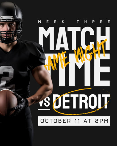 Instagram Post Generator for a Football Game Night Ad