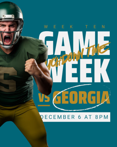 Instagram Post Maker for a Football Match Live Review