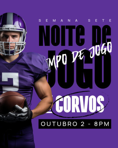 Instagram Post Creator for a Football League Game Night Ad