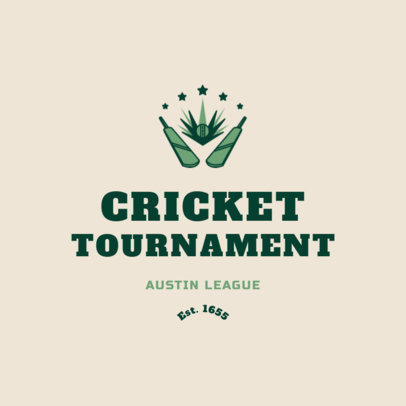 Online Logo Template for a Cricket Tournament 