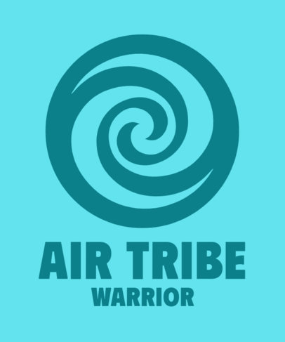 T-Shirt Design Maker Featuring an Air Symbol Inspired by Avatar The Last Airbender
