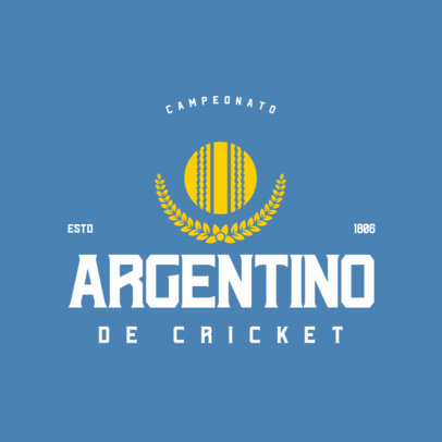 Cricket Championship Logo Maker Featuring an Illustrated Ball