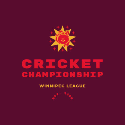 Cricket Championship Logo Creator Featuring a Hand Holding a Ball