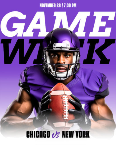 Instagram Post Maker for a Football Week Live Watch Event 
