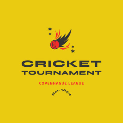 Logo Maker with a Shooting Ball for a Cricket Tournament