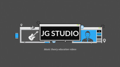 Youtube Banner Template for Music Channels