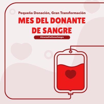 Instagram Post Creator with a Blood Bag Illustration for Donors Month 6298g