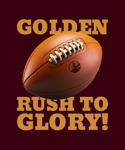 T-Shirt Design Generator Featuring a Football Graphic with Bold Typography