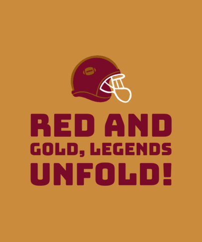 T-Shirt Design Creator with a Football Helmet for a Sports Team