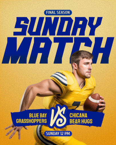Instagram Post Maker for a Sunday Night Football Game Ad