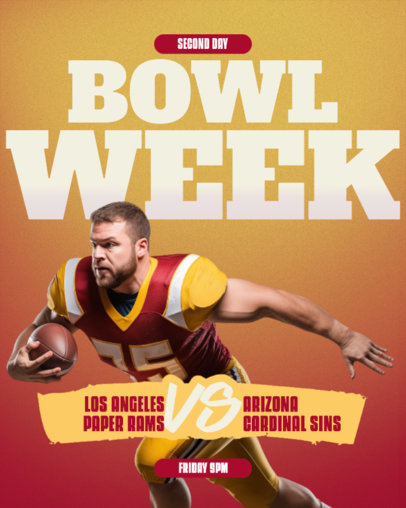 Instagram Post Template for a Football League's Final Game Event Ad