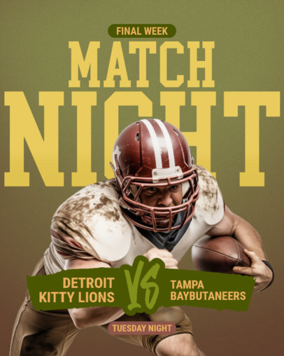 Instagram Post Generator Promoting a Special Football Match Night 