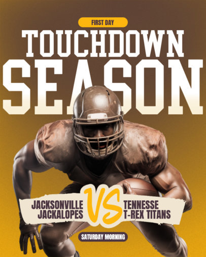 Instagram Post Maker to Advertise the Start of a Football Season