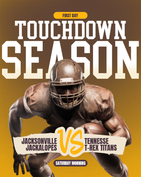 Instagram Post Maker to Advertise the Start of a Football Season