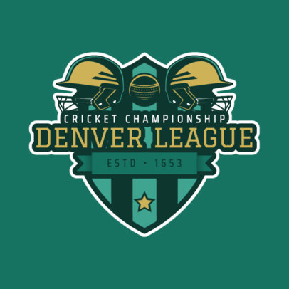 Cricket Tournament Logo Template for Sports Teams