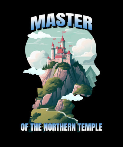 T-Shirt Design Maker Featuring a Silhouette Inspired by The Last Airbender