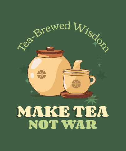 Tea-Themed T-Shirt Design Generator Inspired by The Last Airbender 5871h-6156