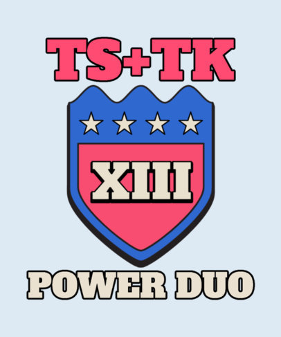 T-Shirt Design Maker Featuring a Football Theme Inspired by KelceSwift