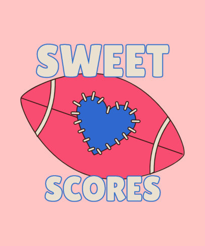T-Shirt Design Creator With a Football Graphic Inspired by KelceSwift