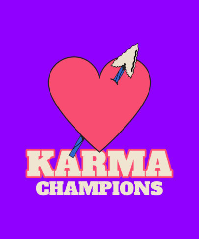 KelceSwift-Inspired T-Shirt Design Maker Featuring a Heart Graphic 5707m-6158