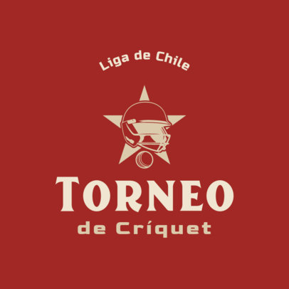 Logo Creator with a Helmet and a Star for a Cricket Championship