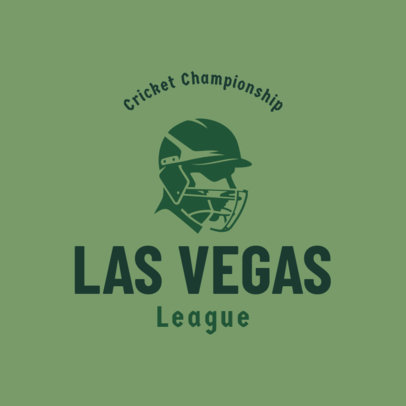 Cricket Championship Logo Template Featuring a Player Graphic