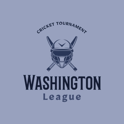 Logo Maker for a Cricket Tournament with a Helmet Graphic
